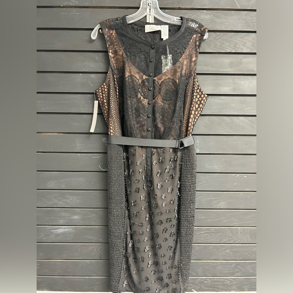 Anthropologie Black  Lace Dress NEW - Picture 2 of 12